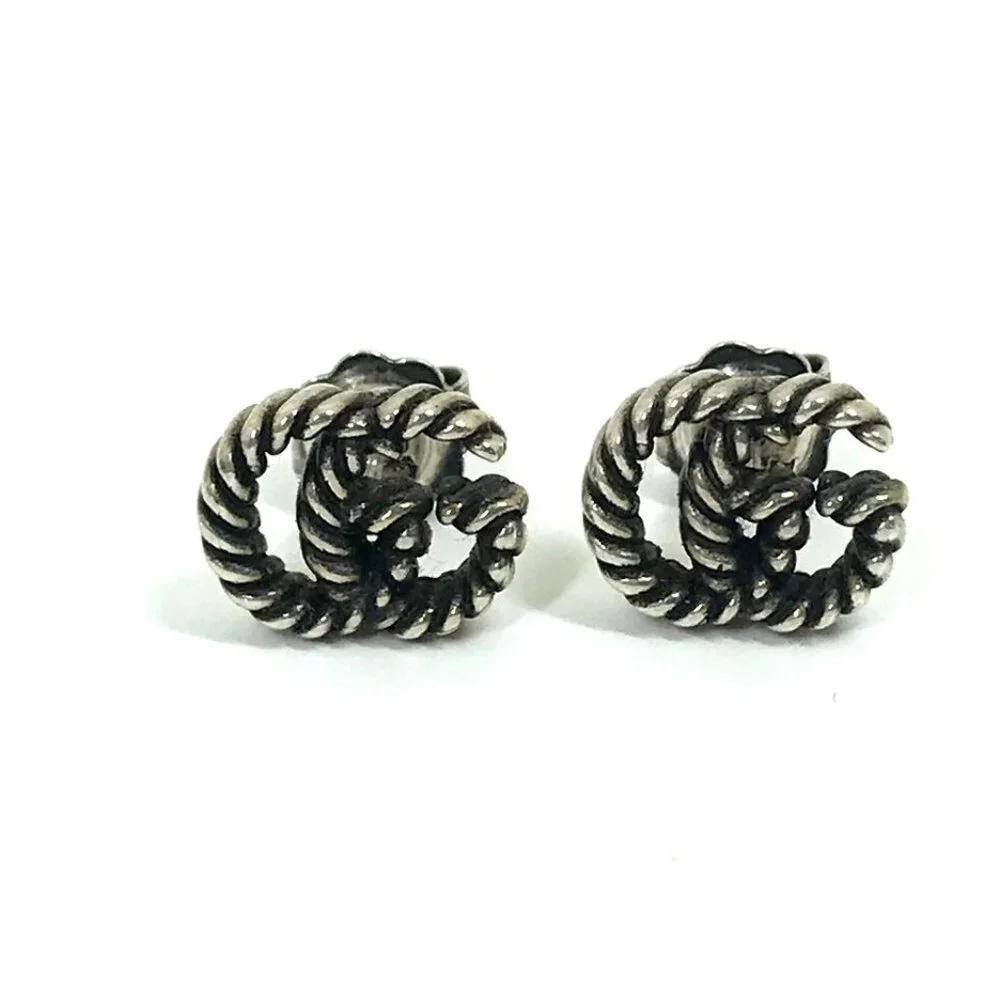 GUCCI Logo GG Marmont Double G Accessories Pierce - Picture 1 of 15